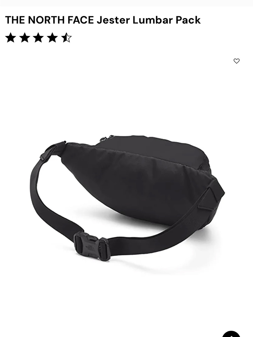 The North Face Black Jester Lumbar Pack Fanny Pack NWOT - Picture 2 of 4